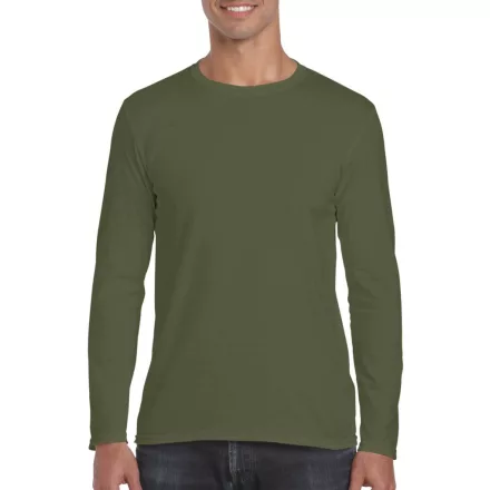 Gildan hosszú ujjú póló Softstyle 153 military 