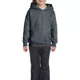   Gildan gyermek pulóver Heavy Blend Hooded 270 sötét szürke