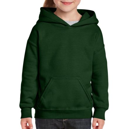 Gildan gyermek pulóver Heavy Blend Hooded 270 erdész zöld