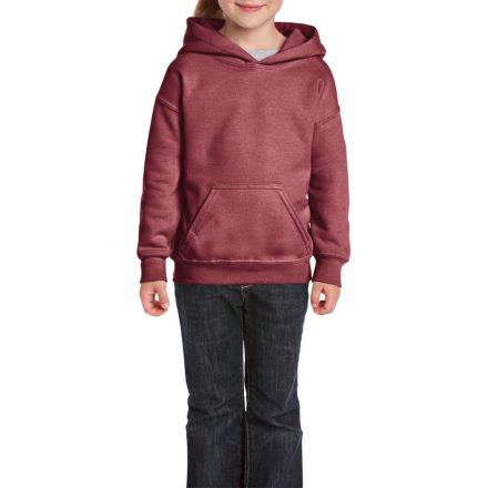 Gildan gyermek pulóver Heavy Blend Hooded 270 melírozott gesztenye