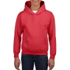 Gildan gyermek pulóver Heavy Blend Hooded 270 piros