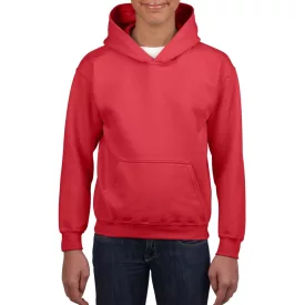 Gildan gyermek pulóver Heavy Blend Hooded 270 piros