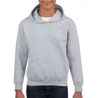 Gildan gyermek pulóver Heavy Blend Hooded 270 szürke