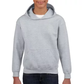 Gildan gyermek pulóver Heavy Blend Hooded 270 szürke