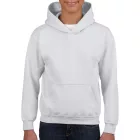 Gildan gyermek pulóver Heavy Blend Hooded 270 fehér