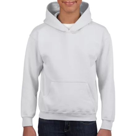 Gildan gyermek pulóver Heavy Blend Hooded 270 fehér