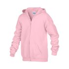 Gildan gyerek pulóver Heavy Blend FZ Hooded 271 világos pink