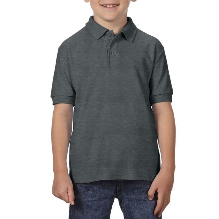 Gildan gyerek galléros póló DryBlend 203 melírozott sötétszürke