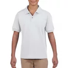 Gildan galléros gyerek póló DryBlend Jersey 198 fehér