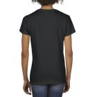 Gildan női póló Premium Cotton V-Neck 185 fekete