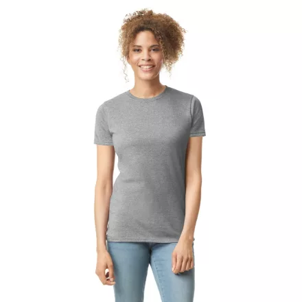 Gildan női póló SoftStyle 150 világosszürke