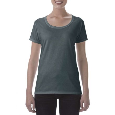 Gildan női póló Softstyle Deep Scoop 153 melírozott sötétszürke