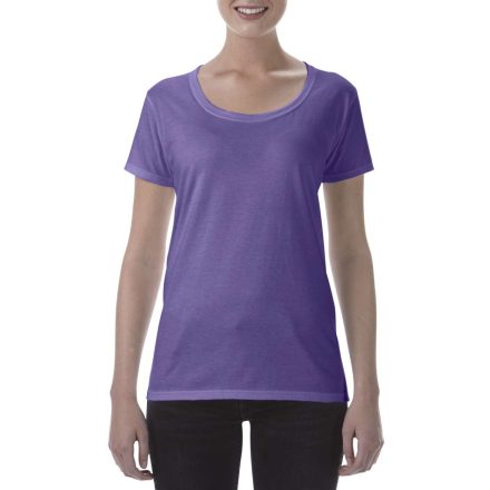 Gildan női póló Softstyle Deep Scoop 153 melírozott lila