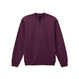 Gildan pulóver SoftStyle Midweight 1/4 Zip 285 gesztenye