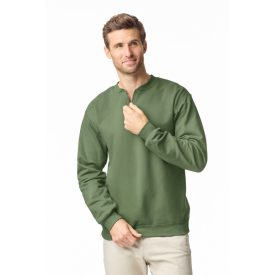 Gildan pulóver SoftStyle Midweight 1/4 Zip 285 military