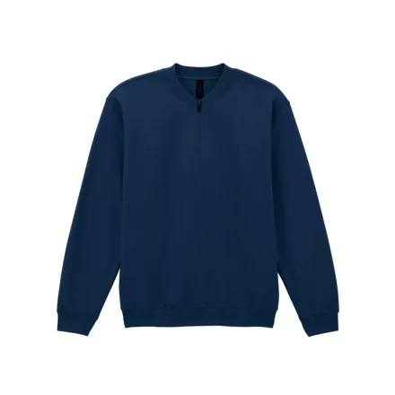 Gildan pulóver SoftStyle Midweight 1/4 Zip 285 tengerkék