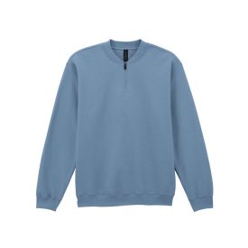Gildan pulóver SoftStyle Midweight 1/4 Zip 285 stone