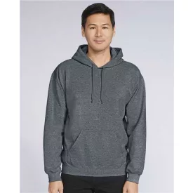   Gildan pulóver SoftStyle Midweight Hoodie 285 sötét melírozott szürke