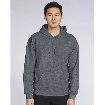 Gildan pulóver SoftStyle Midweight Hoodie 285 sötét melírozott szürke