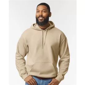 Gildan pulóver SoftStyle Midweight Hoodie 285 homok