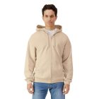 Gildan pulóver SoftStyle Midweight FZ Hoodie 285 homok