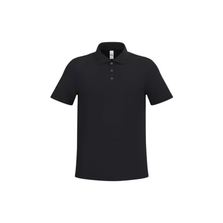 iDeal Basic galléros póló Pique 180 fekete