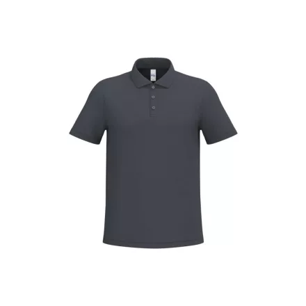 iDeal Basic galléros póló Pique 180 sötétszürke