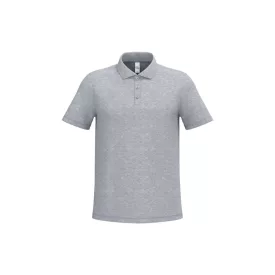 iDeal Basic galléros póló Pique 180 melírozott szürke