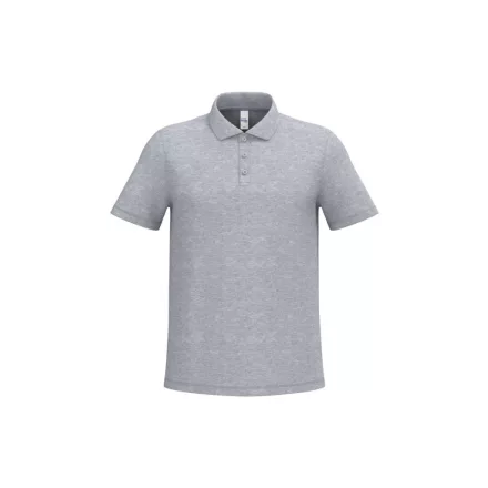 iDeal Basic galléros póló Pique 180 melírozott szürke