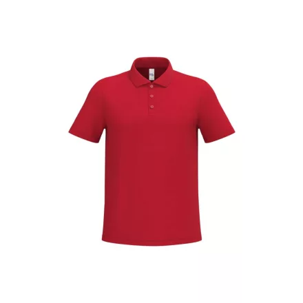 iDeal Basic galléros póló Pique 180 piros