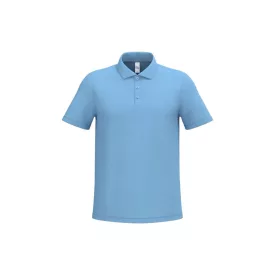iDeal Basic galléros póló Pique 180 égszínkék
