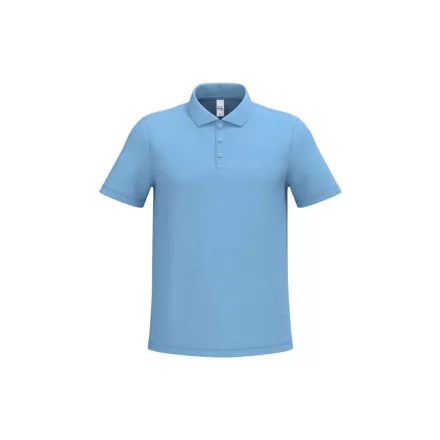 iDeal Basic galléros póló Pique 180 égszínkék