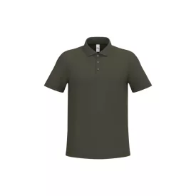 iDeal Basic galléros póló Pique 180 sötét khaki