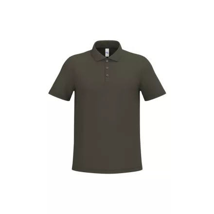 iDeal Basic galléros póló Pique 180 sötét khaki
