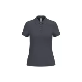 iDeal Basic női galléros póló Pique 180 sötétszürke
