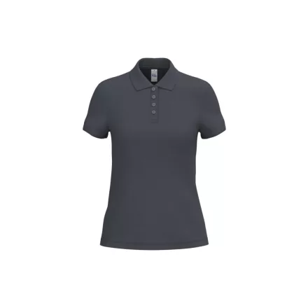iDeal Basic női galléros póló Pique 180 sötétszürke