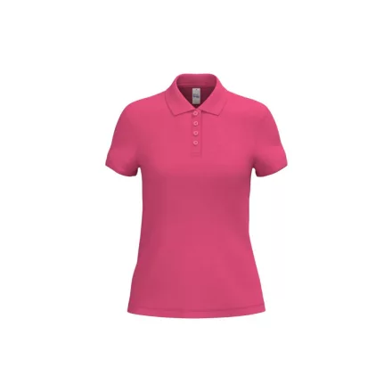 iDeal Basic női galléros póló Pique 180 fukszia