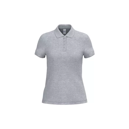 iDeal Basic női galléros póló Pique 180 melírozott szürke