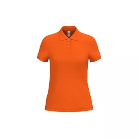 iDeal Basic női galléros póló Pique 180 narancssárga