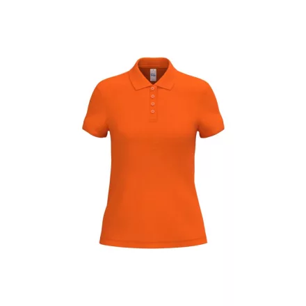 iDeal Basic női galléros póló Pique 180 narancssárga