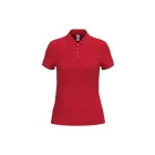 iDeal Basic női galléros póló Pique 180 piros