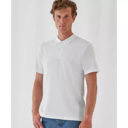 B&C galléros póló Piqué 180 fehér