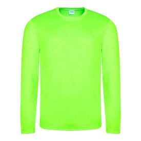 AWDis hosszú ujjú póló Cool 140 neon zöld