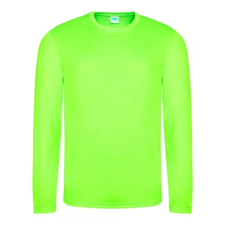 AWDis hosszú ujjú póló Cool 140 neon zöld