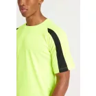 AWDis póló Contrast Cool 140 neon sárga-fekete