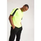AWDis póló Contrast Cool 140 neon sárga-fekete