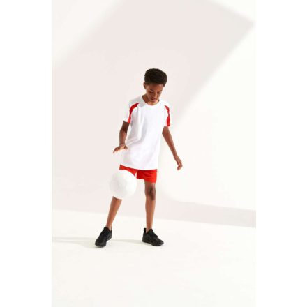 AWDis gyerek póló Contrast Cool 140 fehér-piros