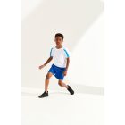 AWDis gyerek póló Contrast Cool 140 fehér-zafírkék