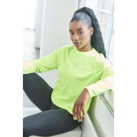 AWDis hosszú ujjú női póló Cool 140 neon sárga
