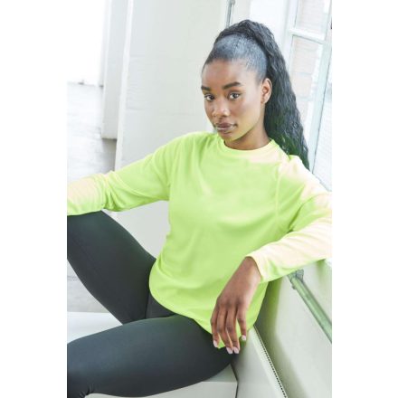 AWDis hosszú ujjú női póló Cool 140 neon sárga